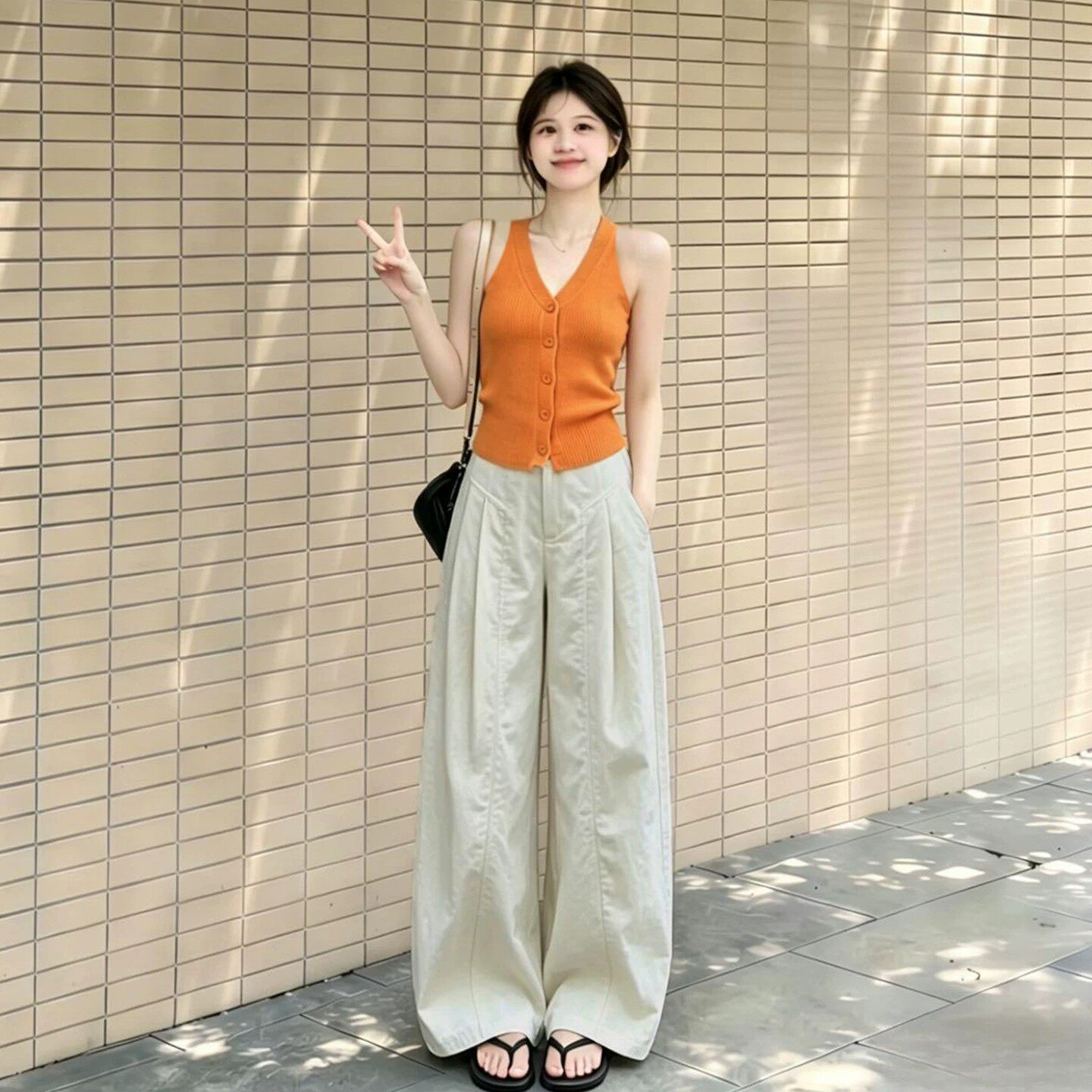 夏季阔腿裤巨好看绝美漂亮两件套