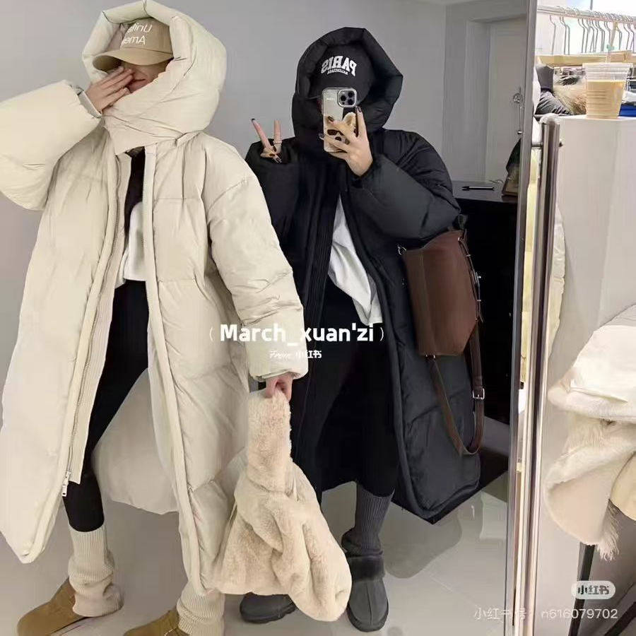 新款文艺纯色中长款白鸭绒羽绒服女时尚加厚保暖过膝外套潮B31,女装/女士精品,羽绒服,淘宝优惠券,粉丝福利购,淘宝优惠卷