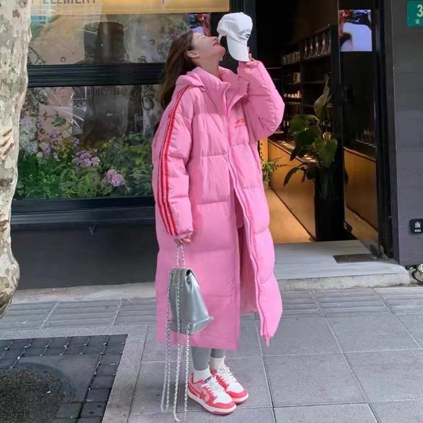 新款加厚宽松连帽羽绒服外套