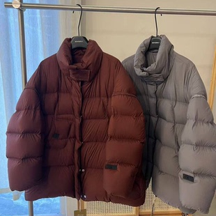 保暖安心绒立领休闲中长款羽绒服泡芙宽松百搭90绒外套E21