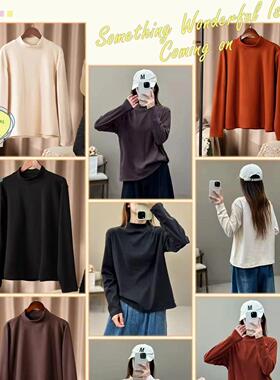 超值 双面德绒 加绒加厚大码纯色打底弹力厚实保暖秋冬小衫C33