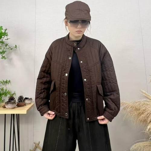 休闲百搭短款显瘦棉服通勤