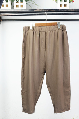 胖妹妹宽松显瘦文艺棉麻哈伦裤