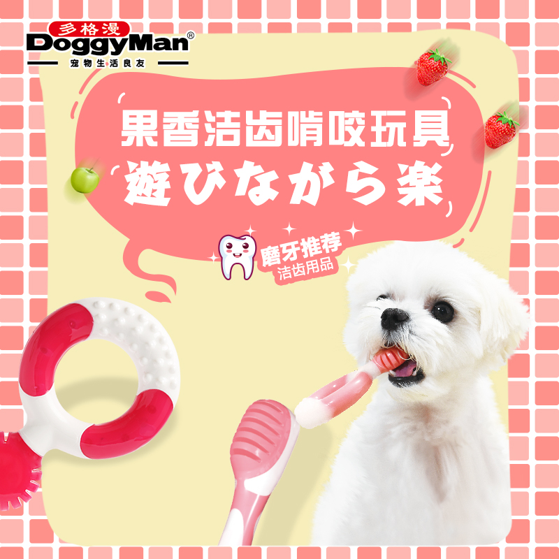 日本DoggyMan多格漫果香洁齿玩具 健齿耐咬洁齿磨牙训狗玩具 宠物/宠物食品及用品 橡胶球/球形玩具 原图主图