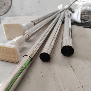 不锈钢伸缩杆延长管拼接免打孔浴帘杆罗马窗帘杆家用浴室晾衣支架