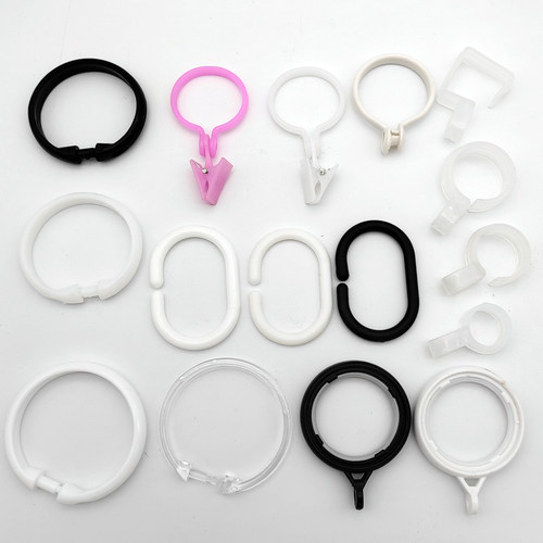 塑料扣环加大号圆型白色浴帘