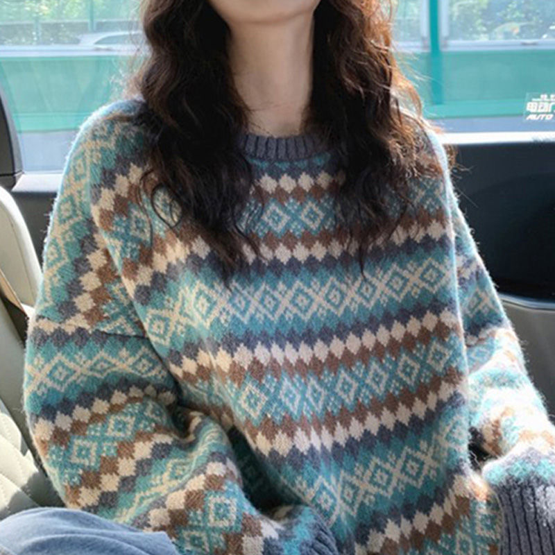 费尔岛加厚慵懒高级感套头毛衣