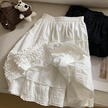 甜美荷叶花边拼接蛋糕裙女夏减龄高腰显瘦温柔百搭A字中裙半身裙