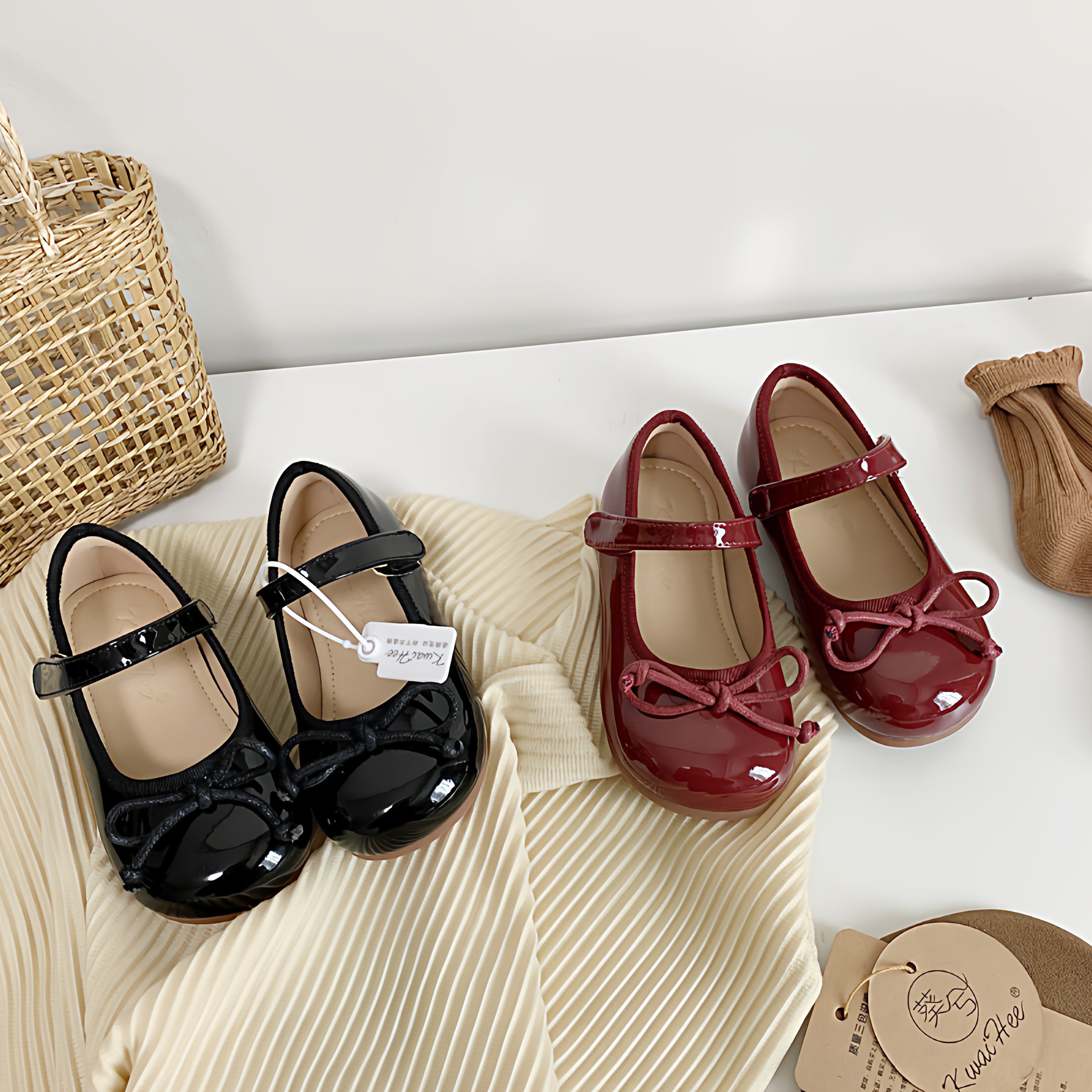 女童单鞋公主鞋2026春夏新款中大童软底真皮小女孩皮鞋红色演出鞋