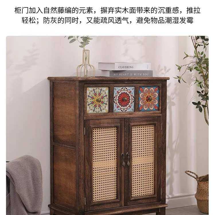 c^实木餐边柜藤编美式复古茶水柜客厅收纳柜民宿新中式储物柜阳台,鲜花速递/花卉仿真/绿植园艺,其它园艺用品,淘宝优惠券,粉丝福利购,淘宝优惠卷