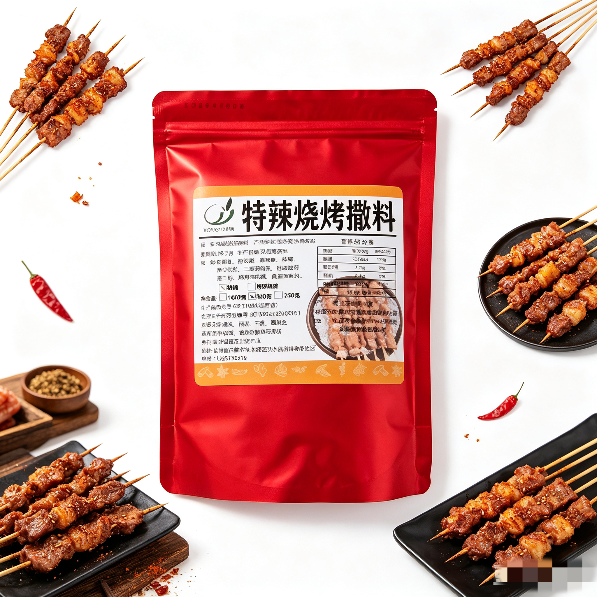夜猫子烤小黄鱼云南烤鸡腿 新奥尔良烤翅彭氏疯狂烤翅撒料500克包