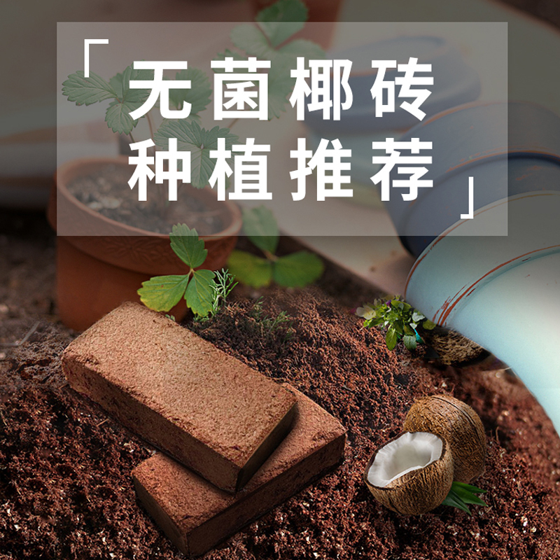 椰糠优质脱盐椰砖营养土椰土多肉土壤植物通用种植大块爬宠垫材