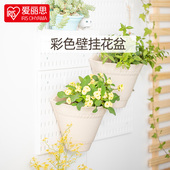 爱丽丝壁挂花盆爱丽思树脂悬挂墙壁特价 阳台挂钩植物绿萝懒人吸水