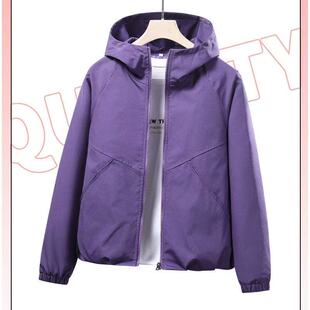 防风冲锋衣韩版 连帽夹克女户外宽松时尚 休闲外套潮 春秋季 2026新款