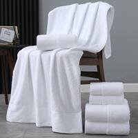 Five-star hotel bath towels are pure cotton, white and absorbent. Large thickened and enlarged bath towels for hotels and homestays, specially designed for beauty purposes thumbnail 7