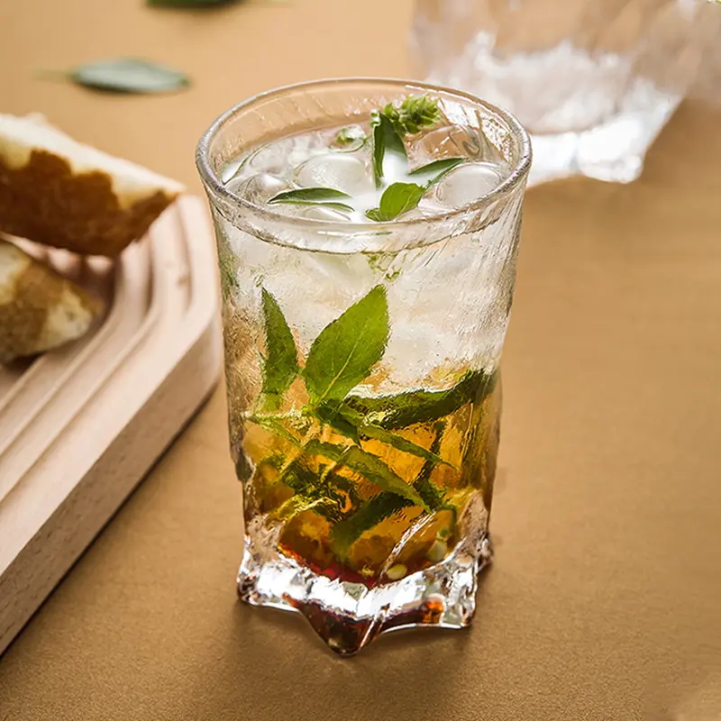 玻璃水杯女生高颜值家用办公室喝水杯子威士忌酒杯果汁饮料咖啡杯
