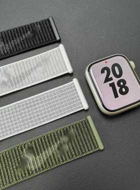 适用于AppleWatchS11/10/9876se/Ultra1/2/3尼龙回环式运动表带