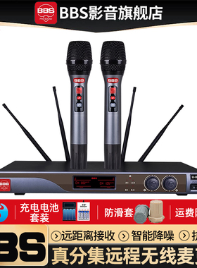 BBS U-8800真分集无线话筒一拖二专业U段麦克风舞台会议远距离