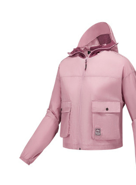 skechers斯凯奇秋季新品女式短款外套防晒女户外风衣P125W123