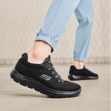 skechers斯凯奇潮流百搭男鞋运动鞋休闲健步鞋一脚蹬网面鞋52811