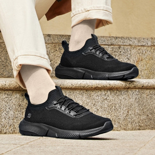 skechers斯凯奇鞋楦加宽男鞋高回弹运动休闲鞋一脚蹬健步鞋210964