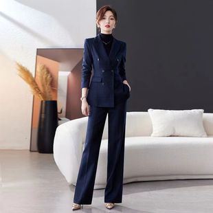 2026秋冬厚款西装套装女士气质白领经理售楼部律师职业装时尚外套