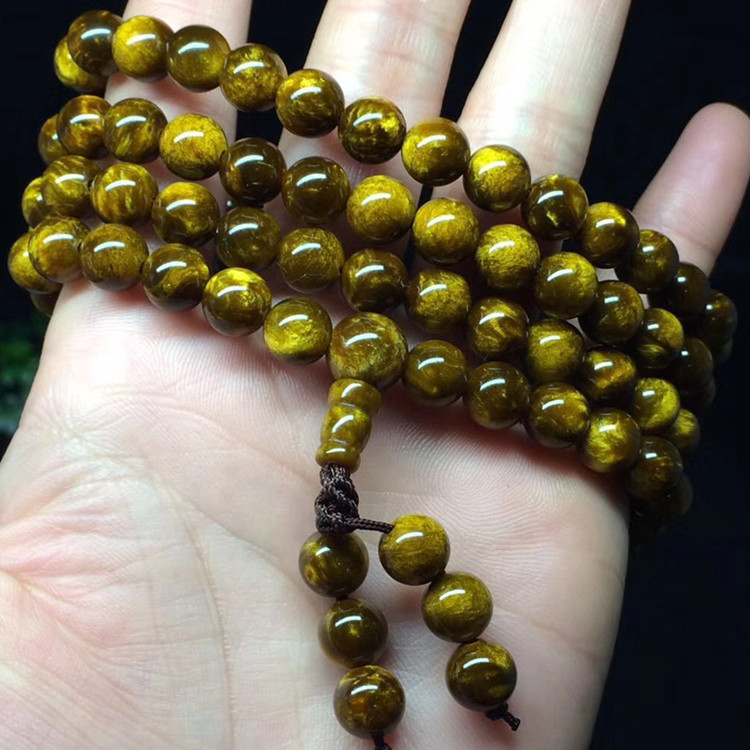 天然金丝海柳手串男20黑珊瑚单圈手链女108海柳血柳佛珠手串文玩