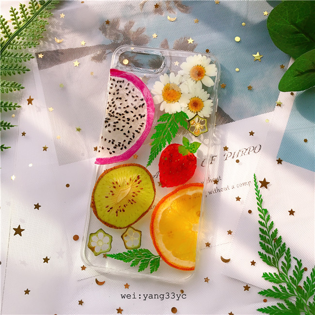 水果干草莓火龙果草莓干花手机壳8PLUSIPONEX R15P20X21美图V6T8S