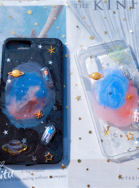 一只羊手绘星空胶囊小人手机壳适用于苹果1514PROMAX13pro12ProX70PRO米10NOVA8华为小米OPPOVIVO手机壳