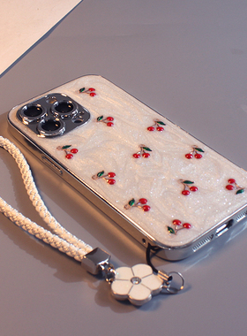 适用于华为p80p70p60pro手机壳立体满屏红色樱桃mate70pro新款mate60/50/40pro简约ins小众Pura80pro全包硬壳