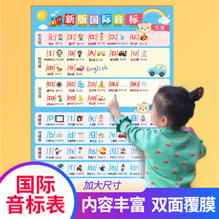 48个新版国际音标挂图无声小学生单词学习神器教具儿童英语训练