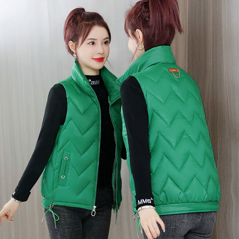 轻薄马甲女2023新款韩版羽绒棉服女装棉袄外套中年短款坎肩棉衣