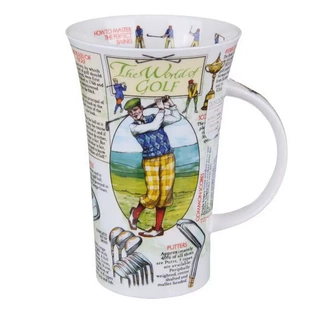 英产DUNOON丹侬骨瓷杯进口高尔夫马克杯500ml大容量欧式知识水杯