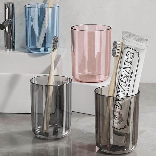 刷牙漱口杯家用刷牙杯情侣牙刷杯防霉防摔牙缸学生透明牙缸杯家用