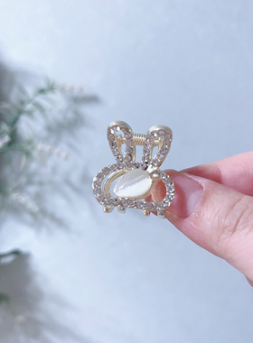 新款可爱百搭兔子造型小号夹侧边夹小号抓夹螃蟹抓发抓发饰女A880