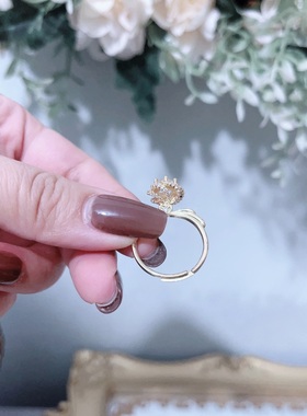 结婚用婚戒道具开口食指戒女ins潮简约百搭小众设计指环饰品A428