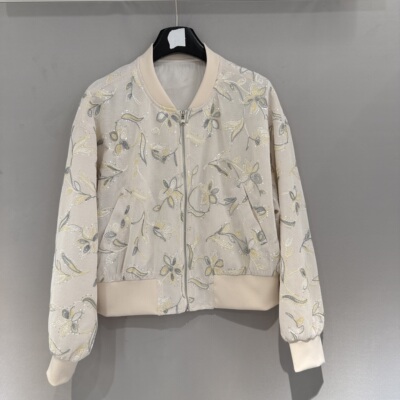 欧洲站2026春季新款领亮片绣花百搭洋气好看拉链夹克外套261W008