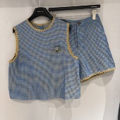 绣花显瘦洋气高级感女马夹短裙套装 时尚 26113 新款 欧洲站2026春季