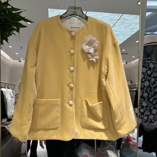 欧洲站2026春季 复古宫廷风立体绣花百搭国风真丝丝绒外套6002 新款