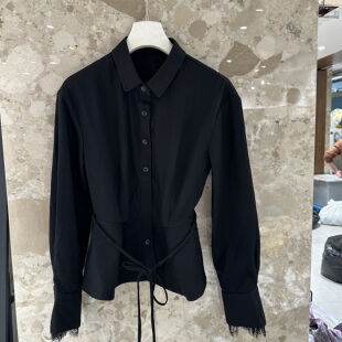 衬衫 翻领单排扣收腰显瘦气质高级感净版 AJM323 新款 欧洲站2026春季
