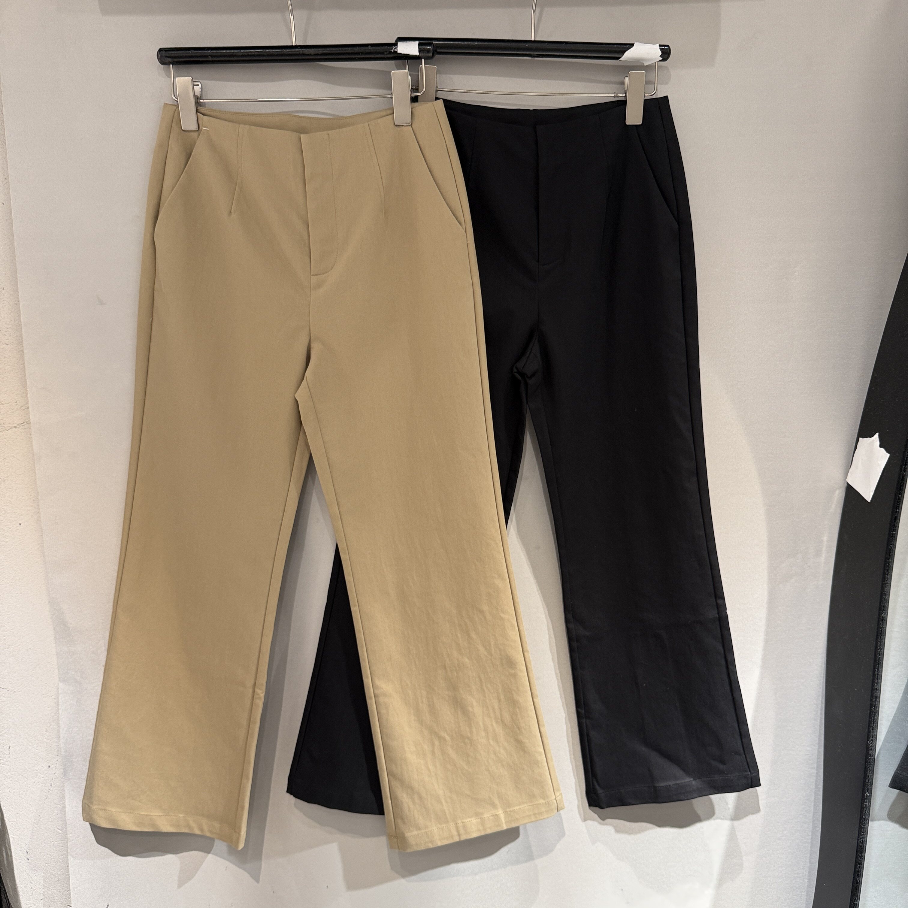 欧洲站2026春季新款时尚简约百搭显瘦款女士黑色九分西装裤32096