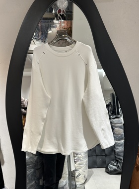 欧洲站2025冬季新款圆领纯色简约百搭宽松显瘦长袖女上衣潮86131
