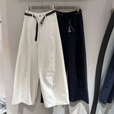 欧洲站2026春季新款时尚通勤风高腰显瘦百搭阔版女士直筒裤潮F851