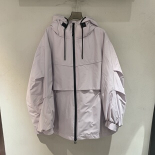 冲锋衣鹅绒服3444 连帽抽绳纯色百搭休闲中长款 欧洲站2025冬季 新款