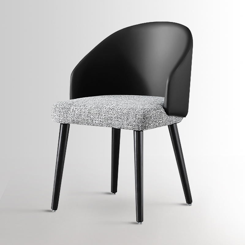 麻棉小户型餐椅全实木简约