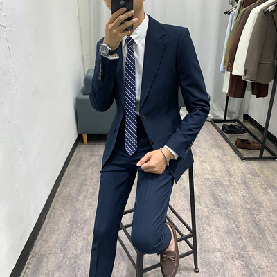 2025秋季新款高级感西服套装男正装结婚韩版修身商务休闲潮流西装