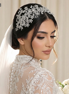 优拉潘 HP992欧美新娘头饰发箍高级水钻水晶婚礼婚纱礼服造型发饰
