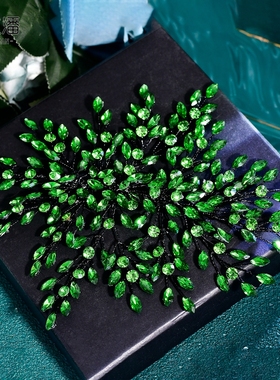 优拉潘 欧美奢华新娘发饰水钻枝杈造型发片夏季新款精致发饰HP853