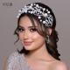 优拉潘 奢华新娘盘头发饰码 链珍珠水晶交叉发箍舞台演出配饰HP802