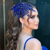 优拉潘 HP438复古新娘闪钻头饰手工水钻压发箍舞会晚礼服精致配饰